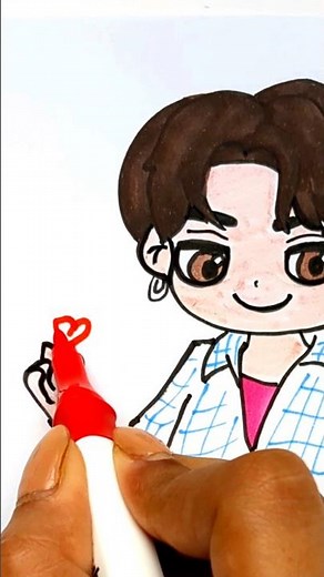 Drawing a CUTE Chibi Version of... JINU from Kpop Demon Hunters! 👑