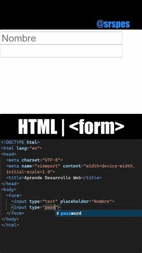 HTML etiqueta form | Agrega un formulario en tu página web