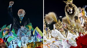 Giant robot tribute to Brazil's President Lula leads start of Rio Carnival