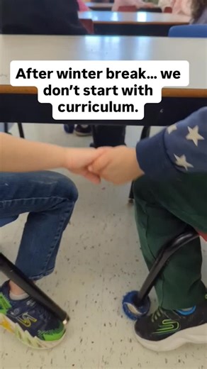 Kindergarten Unplugged - Screen-free learning ideas on Instagram: "Regulation before curriculum. Connection before content. After a long break, our kindergarten students don’t need to jump straight into expectations and outcomes — they need to feel safe, seen, and grounded again. So we slow down. We reconnect. We revisit familiar routines and return to the same Blue Bird classroom stories we used in September. Those shared stories, language, and rhythms help children remember who they are in our