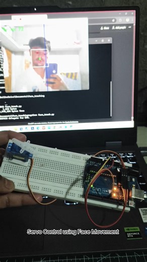 Control Servo Motor using Face #arduino #servo #python #opening #gesturerecognition #facedetection