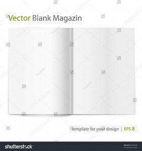 Vector Blank Magazine On White Background Stock Vector (Royalty Free) 95923588 | Shutterstock
