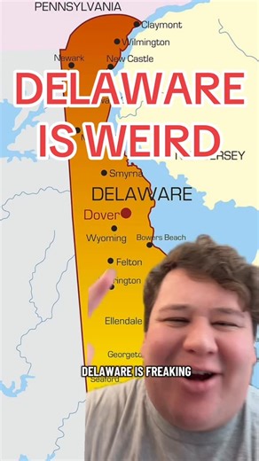 WHAT HISTORY! on Instagram: "WEIRD HISTORY OF DELAWARE AND GEOGRAPHY OF AMERICA #history #historymemes #historylovers #historybuff #historyfacts #historychannel #historynerd #usa #america #map #maps #geography #delaware #american #unitedstates"