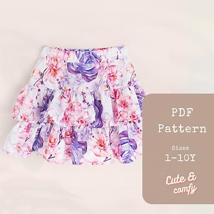 Girls Ruffle Skirt Sewing Pattern PDF – Toddler & Kids Clothes (1Y–10Y) – Beginner Friendly DIY Skirt – Summer Mini Skirt Outfit - Etsy