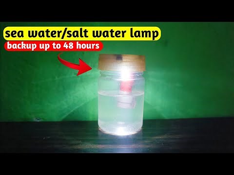 how to make sea water/salt water lamp