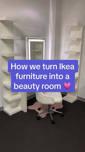 Using the Ikea malm dressing table, 2 Ikea lack shelves - we added our - VC HALO MIRROR TALL - White adjustable vanity chair - Mixture of acrylic storage items and jewellery trays to the lack shelves - VC MALM JEWELLERY AND MAKEUP STORAGE PACK inside the Malm dressing table😍 SHOP VIA OUR WEBSITE LIN Song - Beyoncé - My Power #fyp #foryou #makeuporganization #makeupstorage #beautyroom #makeuproom #makeuporganizer #makeuporganisation #makeupmirror #vanitymirror #vanitytable