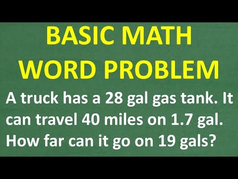Basic Math Word Problem — Truck Gas Mileage Example (Step-by-Step Solution)