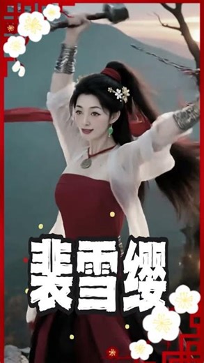 AI古风侠女双锤战 Ancient Beauty Wields Dual Hammers: Martial Arts Aesthetics in Sunset Mountain