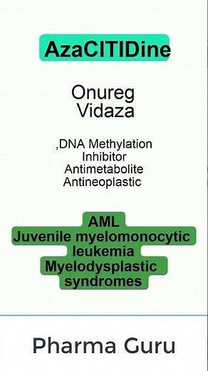Azacitidine - Onureg - Vidaza - In a nutshell.