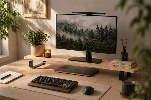 Oak Monitor Stand, Wooden Monitor Stand for Desk, Laptop Stand, Computer Monitor Stand, Laptop Riser, Wood Monitor Riser, Desk Accessories - Etsy