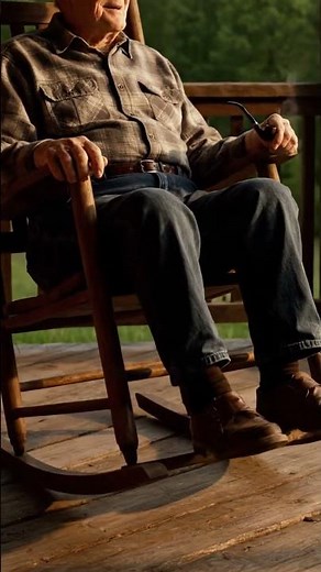 🪑 Old Man Resting in Rocking Chair | Peaceful Village Porch ASMR 🌿 Evening Relaxation