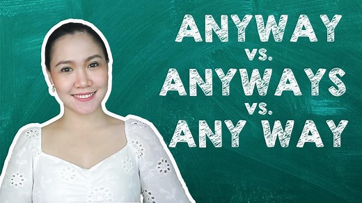 ANYWAY vs. ANYWAYS vs. ANY WAY ‖ Commonly Confused English Words ‖ Aubrey Bermudez Bahagi ng "Most Commonly Confused English Words" ang "ANYWAY", "ANYWAYS", at "ANY WAY" ngunit sa video na ito ay itinuro ko ang pinakamadaling mga paraan upang matandaan ang tamang gamit nila. Subukang sagutin ang short quiz sa hulihan ng video na ito upang malaman kung naunawaan mo ang ating pinag-aralan. Happy learning! SUBSCRIBE to my Youtube Channel for more video lessons: ⬇️⬇️⬇️ https://youtube.com/c/AubreyBe