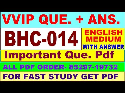 BHC 014 important questions with answer in English | bhc 014 Previous Year Question Paper
