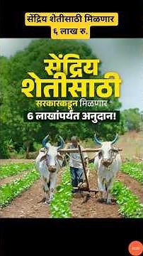 सेंद्रिय शेतीसाठी मिळणार 6 लाख अनुदान | Sendriy Sheti Yojana 2025 | Organic Farming Subsidy #organic