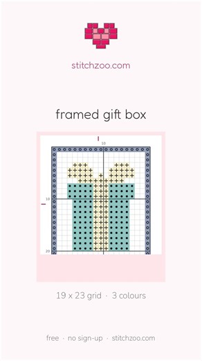 Framed Gift Box | Free Counted Pattern #Shorts