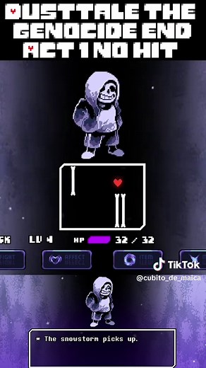 Undertale Dusttale: The Genocide's End Act 1 No Hit