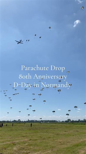 85K views · 5K reactions | Massive Parachute Drop at La Fiere/Normandy for the 80th Anniversary of D-Day #jump #parachute #paratrooper #normandy #normandie #sky #france #dday | D-Day History | Facebook