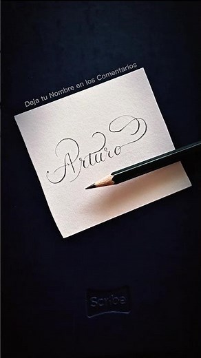 ❤️ Arturo | La letra más Bonita del Mundo | Letra Cursiva | Caligrafía Inglesa por Pablo Bermúdez