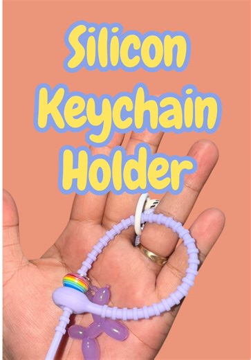 Silicon key holder✅ #SiliconeCableTie #DIYBracelet #KeychainDIY #CraftSupplies #OrganizerTools