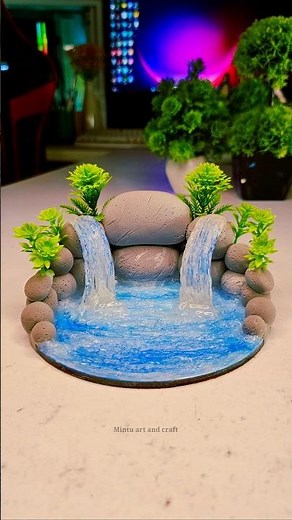 Beautiful Waterfall making at Home / Diy Waterfall idea #shorts #short