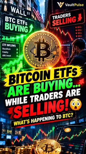 🚨 BITCOIN ETFs ARE BUYING… WHILE TRADERS ARE SELLING! 😳 What’s Happening to BTC? #shorts #crypto