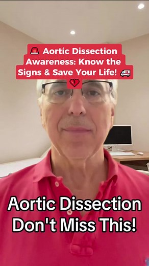 🚨 Aortic Dissection Awareness: Know the Signs & Save Your Life! 🚑💔 #aorticdissection #healthtips #emergencycare #fyp #healthcare #medicalawareness #medicine #healthy #emergency #foryou