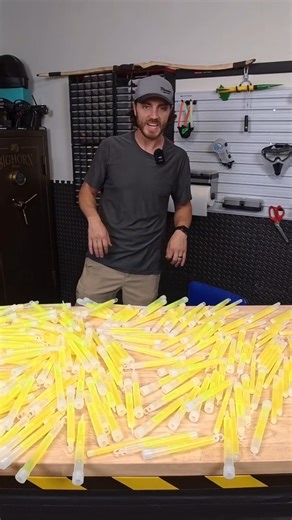 How many glowsticks to create one GIANT GLOWSTICK | The King of Random