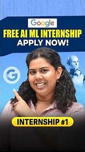 Google Free AI/ML Internship 2026 | No Fees 😱| Apply before Last Date!