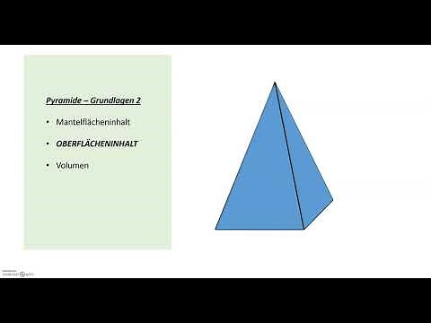 Quadratische Pyramide Grundlagen - Mantel-/Oberfläche und Volumen, Klasse 9/10