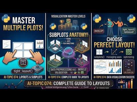 AI Topic 074 | Creating Subplots & Layouts in Matplotlib | Python Data Visualization
