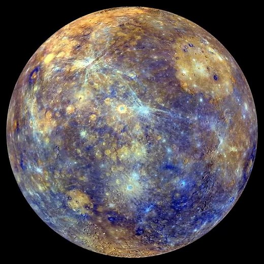 MESSENGER falsecolor Mercury globe rotating