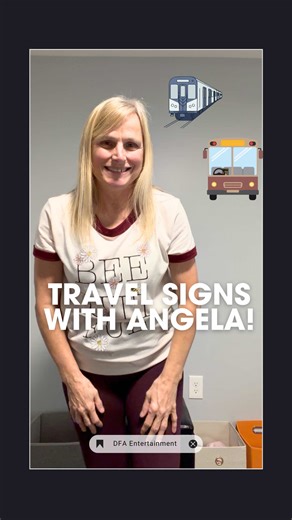New travel signs with Angela! 🥰 Learn the signs for “bus & subway!” 🚍🚌🚏🚊🤟🏼❤️ #asl #signlanguage #deaf #learnontiktok #travel @Angela🫡🫡👽