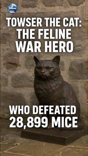 Towser the Cat: The Feline War Hero Who Defeated 28,899 Mice 🇬🇧🐱 #shorts