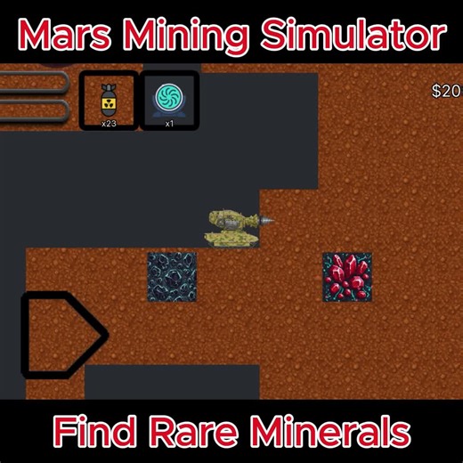 Mine Rare Minerals, Sell your #Goop, Upgrade your Rig, Stock up on Items, Fight the Fina Boss, Save Mars!! #indiegamedev #mobilegames #pixelartgame #gametok