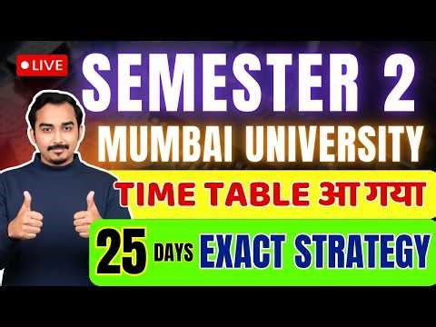 🔴LIVE | SEMESTER 2 MUMBAI UNIVERSITY | EXACT STRATEGY | ENGINEERING MATHS | ENGINEERING FIRST YEAR