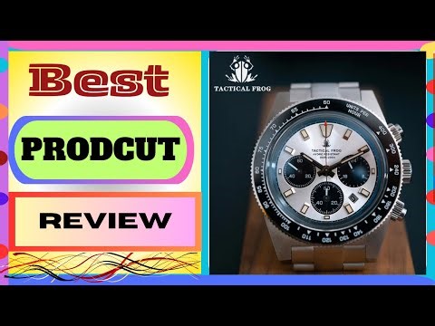 Tactical Frog 41mm Men's Chronograph Watch VS75 Solar Quartz Movement Waterproof Sapphire Green