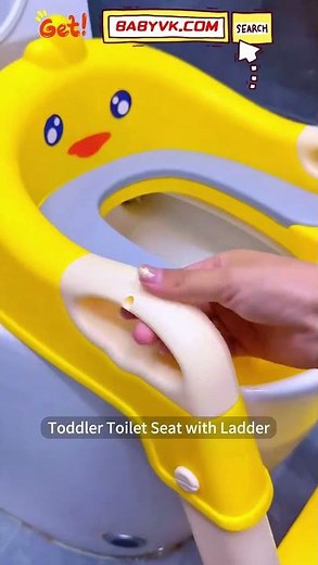 Still lifting your toddler to the toilet? This Toddler Toilet Seat with Ladder makes it easy! #baby