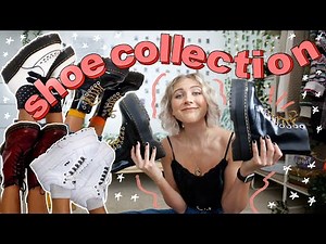 MY SHOE COLLECTION | all my Dr. Martens, nikes, vans + thrifted shoes