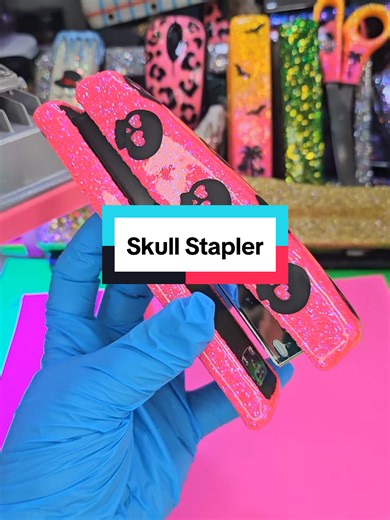 DIY Glitter Skull Stapler Sealing Tutorial