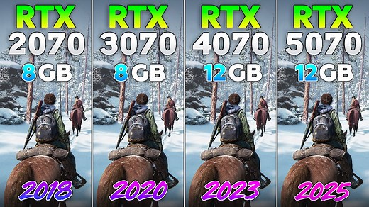 RTX 2070 vs RTX 3070 vs RTX 4070 vs RTX 5070 - Test in 10 games