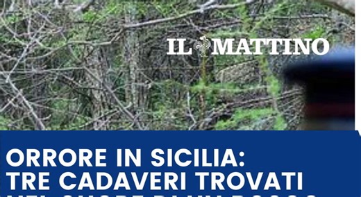 Sicilia, tre cadaveri in un bosco