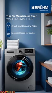 57K views · 80 reactions | Say goodbye to leaks and odors! Keep your washing machine running smoothly with these easy care tips: ✅ Clean it regularly to prevent build-up. ✅ Avoid overloading for optimal performance. ✅ Use detergent wisely. Enjoy years of reliable service with proper care! https://bit.ly/3BYF9Wg #bruhm #bruhmglobal #LeavesYouWithASmile #WashingMachineCare #LaundryCareTips #SmartHomeEssentials | Bruhm Global | Facebook