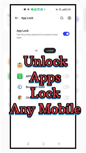 How To Unlock Apps | Unlock Apps Without Any Mobile |#unlock #shortsfeed #tricks #shortcut #ytshorts
