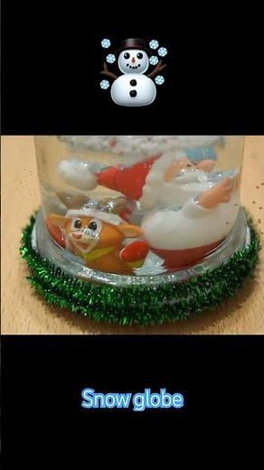 Schneekugel mit Rentier und Weihnachtsmann machen How to make a snow globe делаем снежный шар