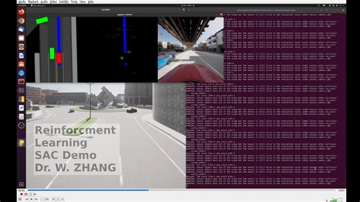 reinforcement learning soft actor critic (sac) demo of self driving car