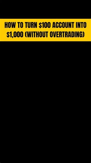 Trading | Trader | Money on Instagram: "💯 From $100 ➝ $1,000 (WITHOUT overtrading!) Small accounts don’t need big risks — they need discipline. 🧠⚖️ 📌 Fixed lot size 📌 Clear daily target 📌 Strict rules = steady growth 🚫 No revenge trades 🚫 No overconfidence ✅ Only high-probability setups This is how real traders grow small accounts safely — not by gambling. 🔥 💾 Save this plan 💬 Comment “PLAN” if you’re trading a small account For daily trading education & real market discipline 👉 👉 Fo