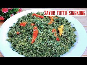 Sulawesi Tuttu Vegetable Recipe || Mashed Cassava Leaves Recipe