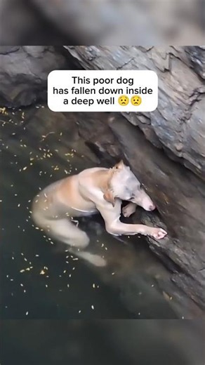 This poor dog was found inside a well