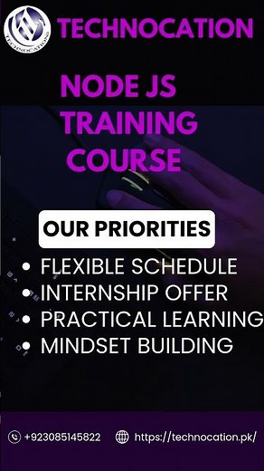 NODE JS COURSE /TECHNOCATION/FREELANCING /WEB DEVELOPMENT /DATA SCIENCE/COMPUTER DIPLOMA