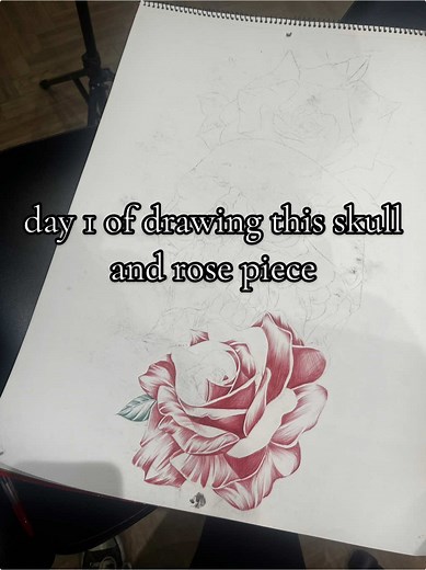 Mastering Tattoo Art: Day 1 of Skull and Rose Drawing